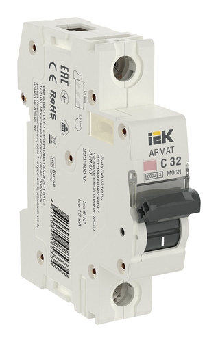 Автоматический выключатель IEK ARMAT 1P 32А (C) 6кА, AR-M06N-1-C032