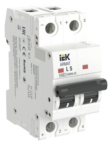Автоматический выключатель Armat M06N-DC 2P L 5А IEK