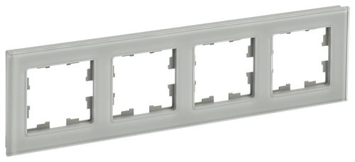 Рамка 4 поста IEK BRITE, дымчатый, BR-M42-G-K30