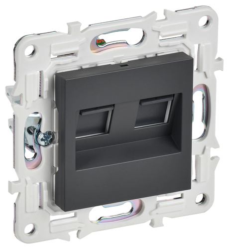SKANDY Роз. комп. 2-ая RJ45 кат.5E SK-K03T титан IEK
