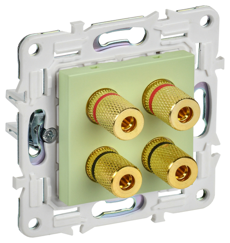 SKANDY Аудиорозетка 4-мест. SK-A01M мятн. IEK