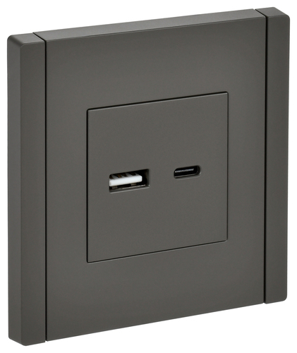 FORTE&PIANO Роз. USB A+C 18Вт FP351 сер. IEK