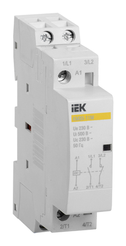 Модульный контактор IEK 1НО+1НЗ 20А 230В AC, MKK11-20-11