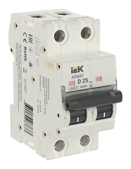 Автоматический выключатель IEK ARMAT 2P 20А (D) 6кА, AR-M06N-2-D020