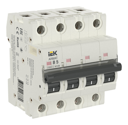 Автоматический выключатель IEK ARMAT 4P 5А (B) 10кА, AR-M10N-4-B005
