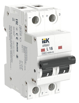 Автоматический выключатель Armat M06N-DC 2P L 16А IEK