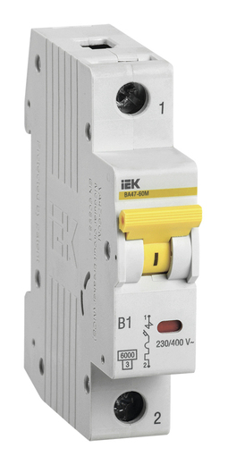 Автоматический выключатель Karat ВА47-60M 1P B 10А 6кА IEK