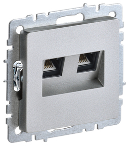 BRITE Роз. комп. 2-ая RJ45 кат.6 РК11-2-БрА алюм. IEK
