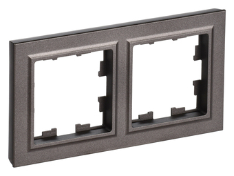 Рамка 2 поста IEK BRITE, темная бронза, BR-M22-44-K45