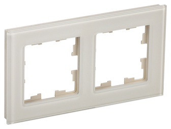 Рамка 2 поста IEK BRITE, ванильный, BR-M22-G-K10