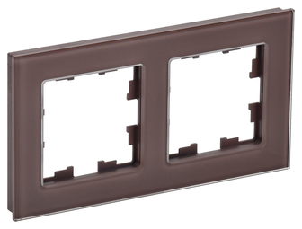 Рамка 2 поста IEK BRITE, темная бронза, BR-M22-G-K45